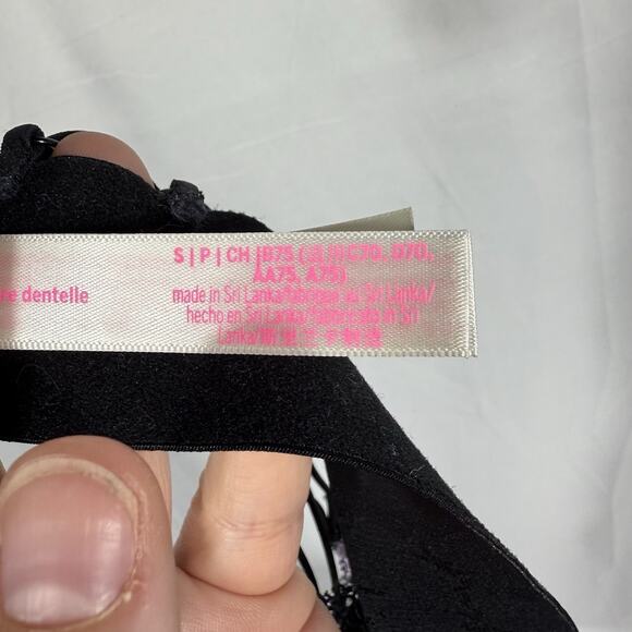 PINK Victoria’s Secret Purple Butterfly Lace T-Strap Crossback Bralette SZ Small - Picture 5 of 6